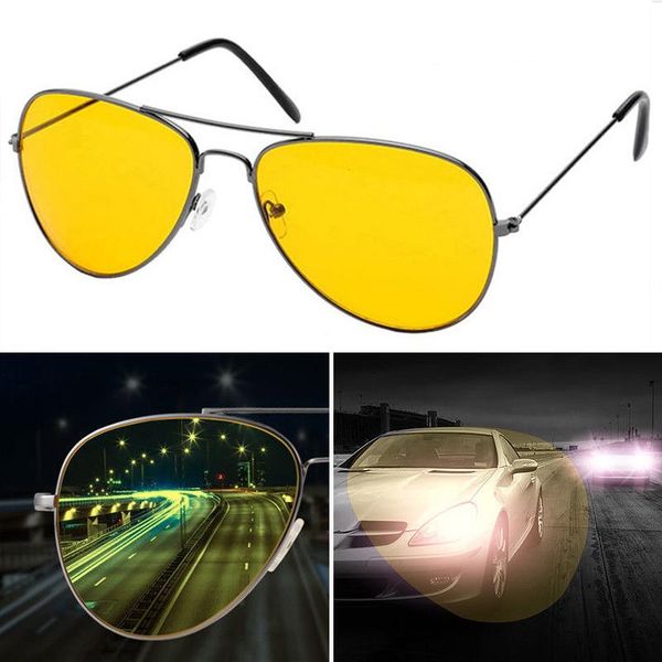 

sunglasses night vision glasses men driving yellow lens women classic driver sun uv400, White;black