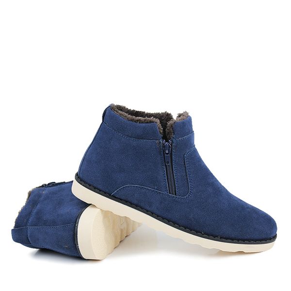 

2020 winter new yellow mens leather boots plush warm mens snow boots couple winter shoes black men sneakers ankle work shoes