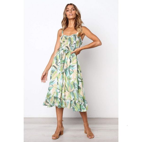 

2021 new summer printing spaghetti solid color with sashes maxi es for women bxli, Black;gray