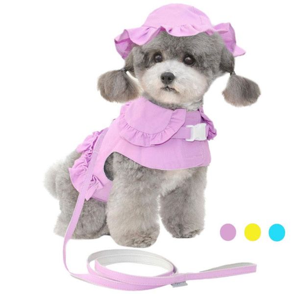 

dog collars & leashes cute cotton girl clothes for teedy hiromi spring outfit fashion soft pet accessories small vestidos para perritas