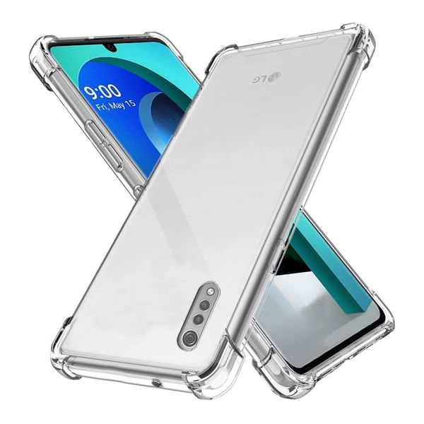

for lg k51s k50 stylo6 aritso 5 k51 tribute monarch moto e 2020 galaxy a21 a11 us cushion bumper clear pc phone case