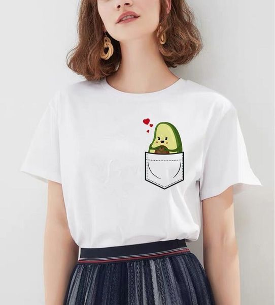 

new avocado t shirt tee shirt clothes women harajuku 90s kawaii short sleeve tshirt graphic korean style fashion tees femal, White