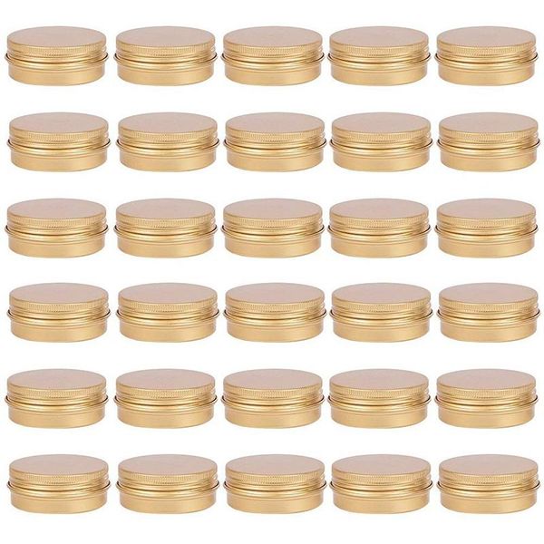 

30 pack 1 oz tin screw round aluminum screw containers tins with lids- great for store spices, candies, or gif