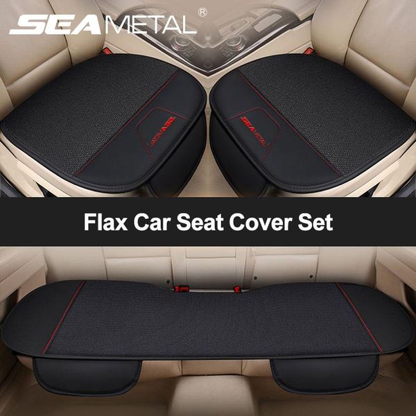 

car seat covers seametal flax cover set universal linen vehicle cushion moisture-proof auto protector with bucket goods