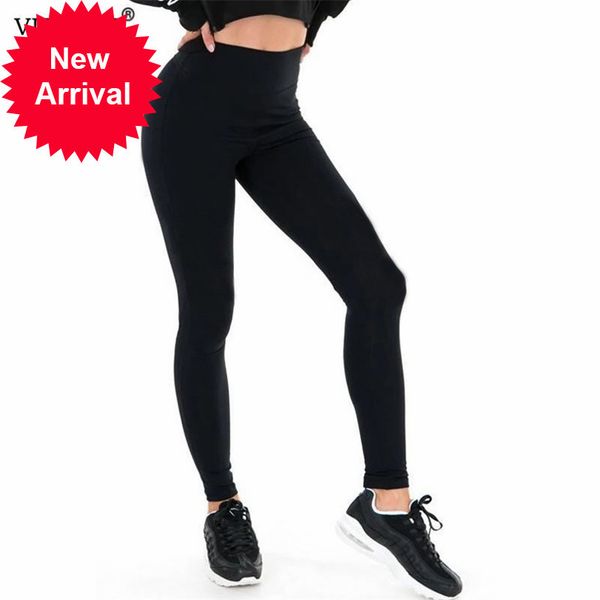 

visnxgi casual black plus size elastic leggings women fitness sport gym high waist pants push up spandex legging