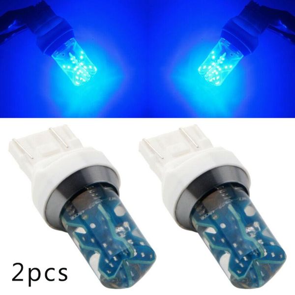 

car headlights pair led light 2pcs dc12v blue cob 0.17a 51*16mm t20 backup reverse