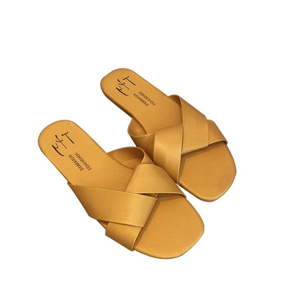 

slippers 2021 spring and summer women's shoes korean silk satin pointed bow tie baotou flat heel sets semi, Black