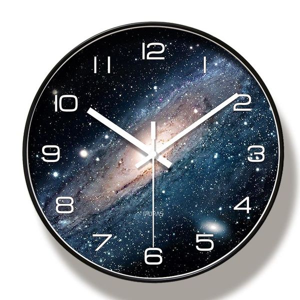 

wall clocks starry sky clock universe galaxy silent movement children room museum decorative quartz hanging