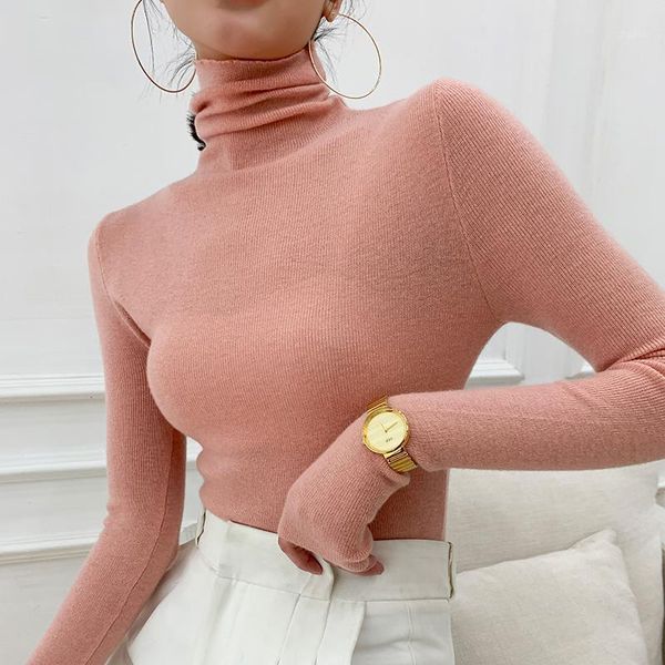 

women's sweaters women 100% cashmere pullover 2021 arrival turtleneck elasticity sweater female warm soft basic jumper solid slim femme, White;black