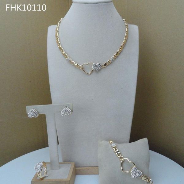 

yuminglai heart design xox hugs and kisses jewelry african fashion jewelry for women fhk10110, Silver