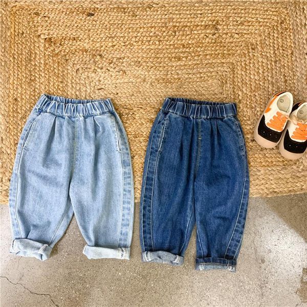 

trousers milancel 2021 autumn kids jeans children denim pants harem boys, Blue