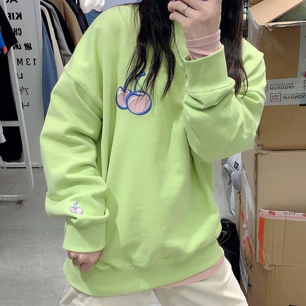 

cherry sweater spring and autumn style, Black