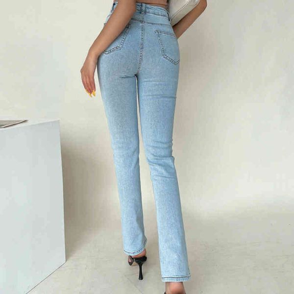 

women's jeans calÃ§as jeans largas femininas, cores sÃ³lidas, cintura alta, justa, casual, calÃ§as elÃ¡stico kg1m, Blue