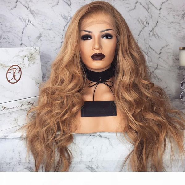 

eversilky caramel blonde full lace human hair wigs with baby hair 180density water wave transparent lace front wigs for women, Black;brown