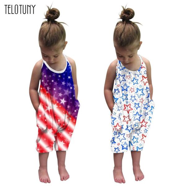 

jumpsuits romper girls independence day 4th-of-july harem pants toddler kids baby jumpsuit, Blue