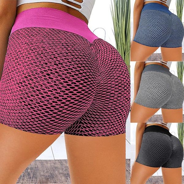 

yoga outfit women's casual tight-fitting skinny buttocks lifting fitness sports elastic trousers gym girl tights shorts female 2021 fas