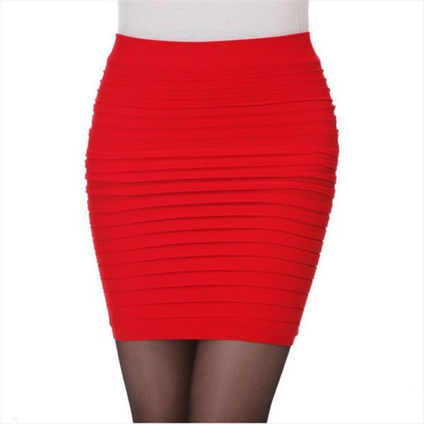 

fashion high waist stretch mini womens skirt slim pencil folded short candy colors lady office summer bottom clothes, Black