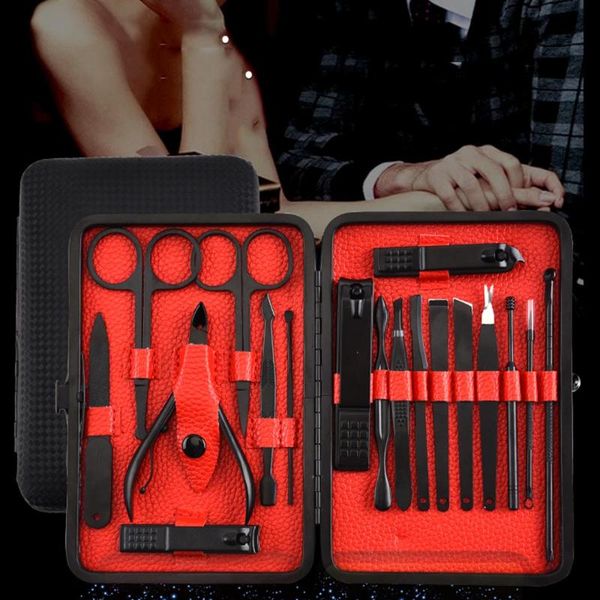 

nail art kits 7/18pcs manicure set kit tools all for sets pedicure care with pusher ingrown file polish tweezer