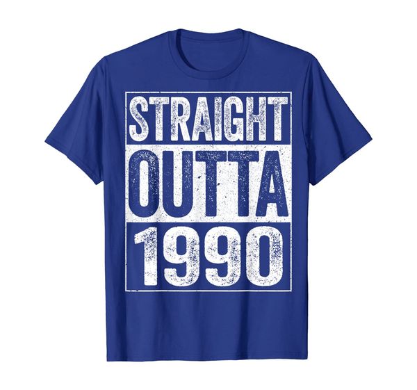 

Straight Outta 1990 T-Shirt 29th Birthday Gift Shirt, White;black