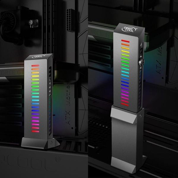 

deepcool gh-01a-rgb video card bracket support rgb controlled holder for video card jack bracket desktop