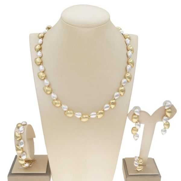 

earrings & necklace yulaili latest gold silver water droplets set fashion women's wedding dinner bracelet earring ring 4 pieces jewelry