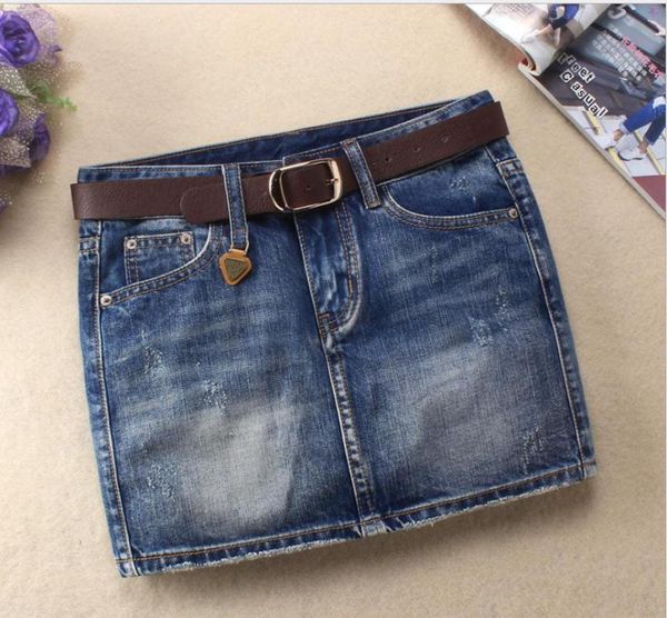 

skirts womens summer package hip slim low waist pencil skirt cotton above knee mini shorts denim saias without belt j2780, Black