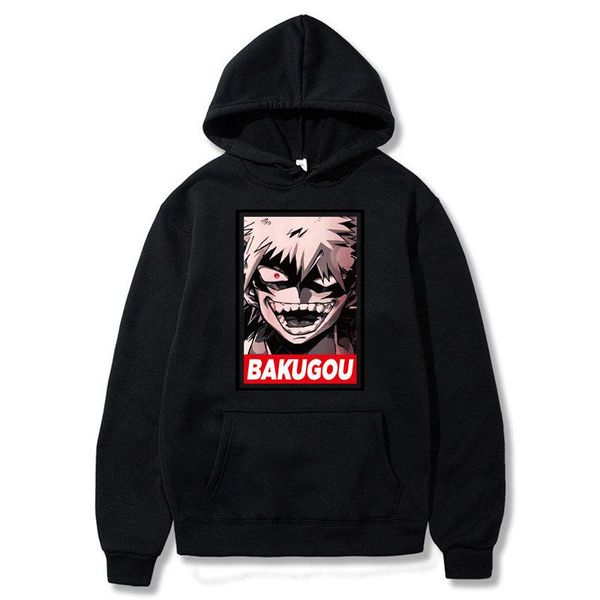 

men's hoodies & sweatshirts my hero academia men autumn casual pullover sweats hoodie fashion japan anime hip hop sweatshirt clothes, Black