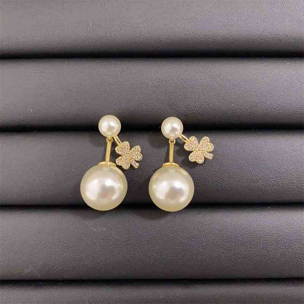 

70% off outlet online 2021 new letter pearl earrings, Golden
