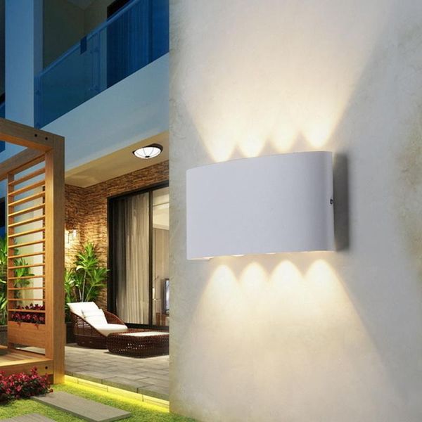 

nordic wall lamp led aluminum indoor outdoor up down wall light modern home lighting 4w 6w 8w 12w warm light white white