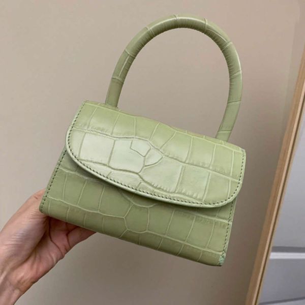 

new ins in spring and summer 2021 same crocodile grain cowhide women's bag one shoulder slant cross handbag mini