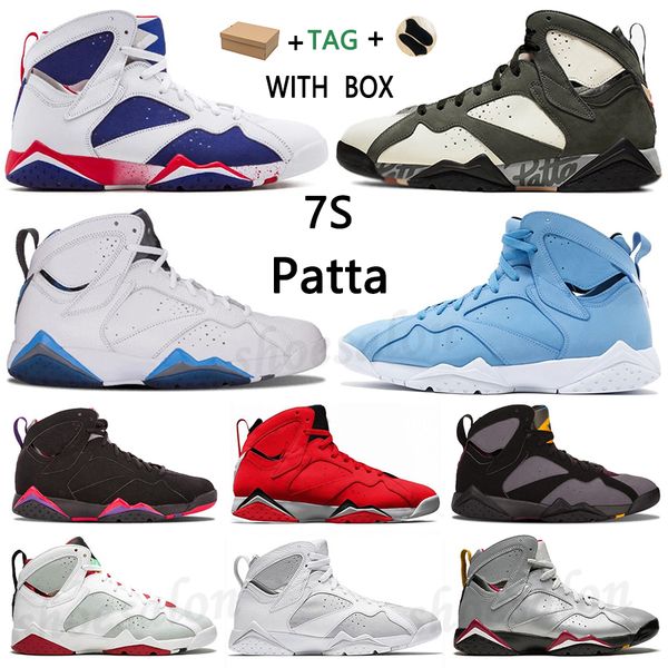 

2021 fashion jumpman 7 mens gmp 7s x patta og sp pantone olymipc shoes french blue reflective of a champion men basketball ray allen fadeawa