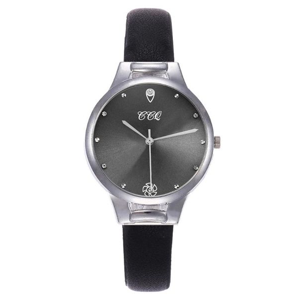 

wristwatches classic style women watches green dial ladies quartz wristwatch business leather strap clock creative dress relogio feminino xq, Slivery;brown