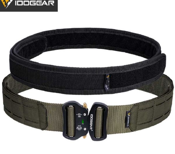 

outdoor tactical sports 2-inch laser technology inner belt and outer waist cover, Black;gray