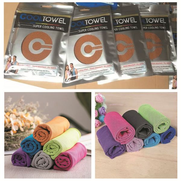 

90*30cm ice cold towels cooling summer sunstroke sports exercise cool quick dry soft breathable towel