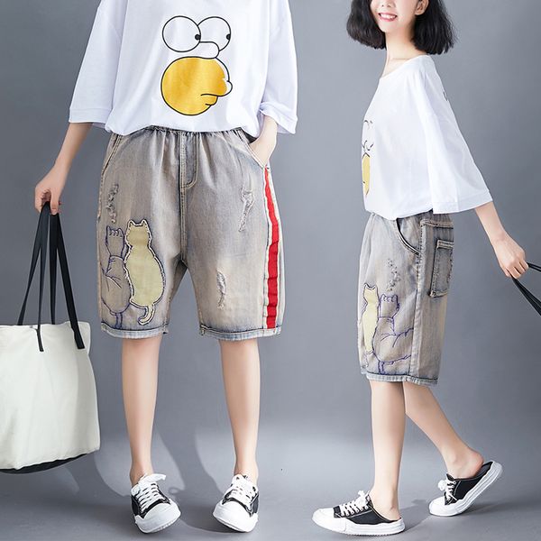 

2021 new women summer fashion korea style vintage cartoon patchwork hollow out elastic empire waist office lady casual chic 93me, Black;white