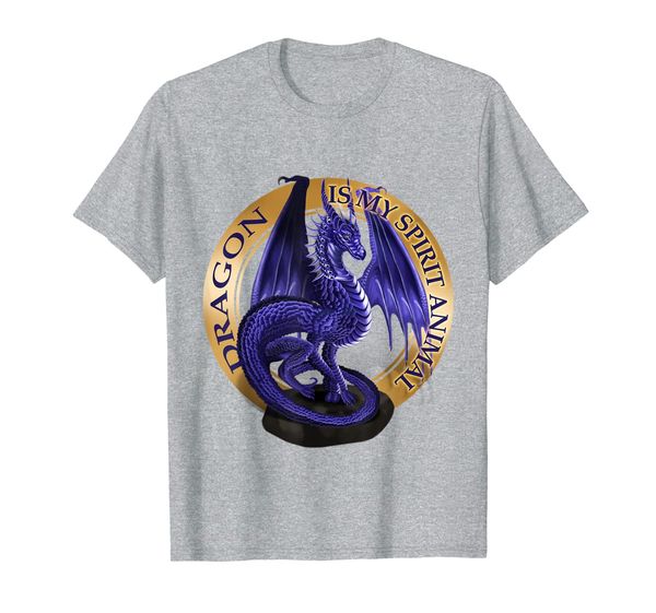 

dragon is my spirit animal fantasy lover t-shirt, White;black