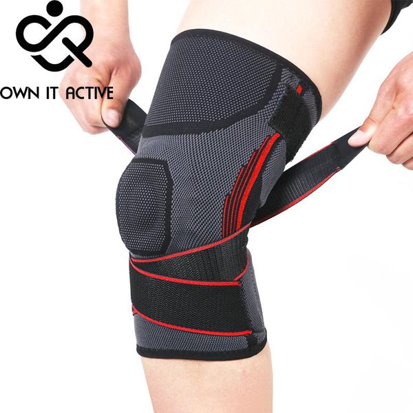 

elbow & knee pads 3d weaving pressurization brace breathable basketball hiking cycling support professional protective sports pad, Black;gray