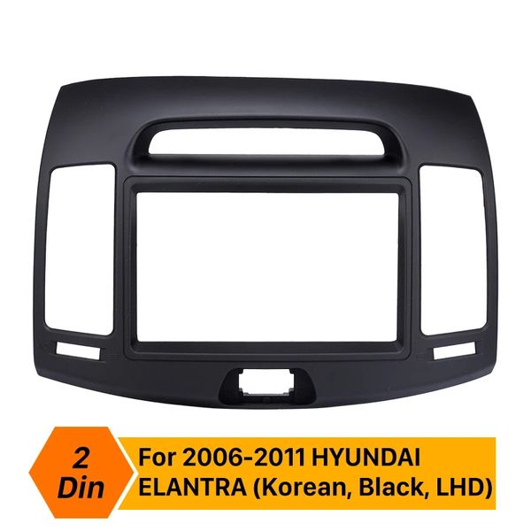 2din carro automático rádio fáscia quadro para hyundai elantra (LHD europeu) 2006 2007 2009 2010 2011 fascia traço painel placa