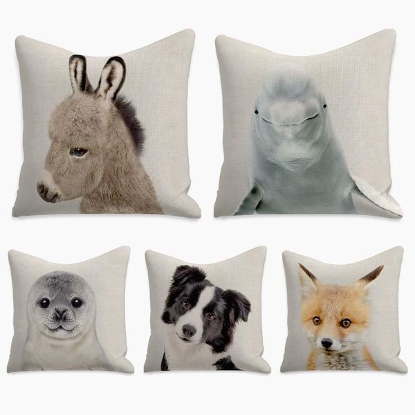 

pillow case animal square cushion cover polyester throw pillows cushions for home decor 45x45cm