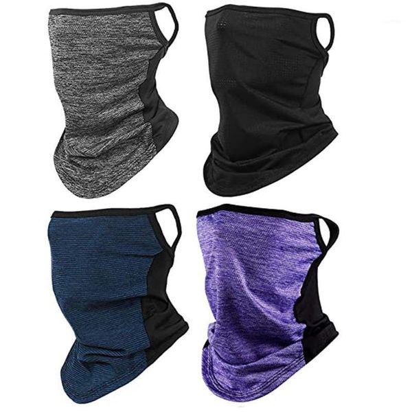 

cycling caps & masks #r40 4pcs face scarf magic bandana neck gaiter tube headwear for women men hiking scarves cover balaclava1, Black