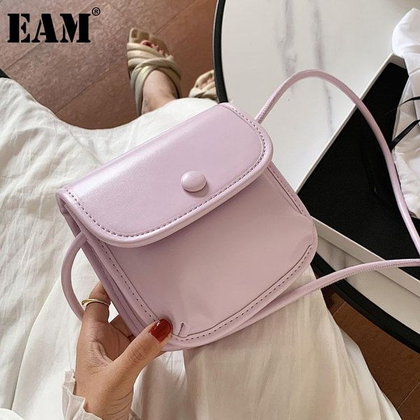 

cross body [eam] women early spring nimi square pu leather flap personality all-match crossbody shoulder bag fashion tide 2021 18a2023