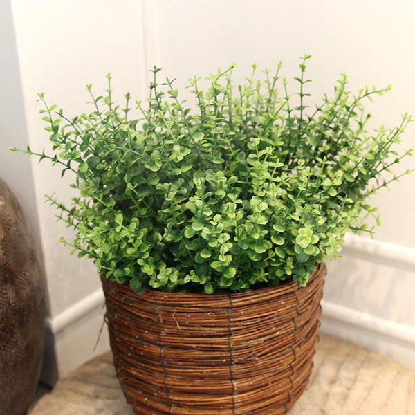 

decorative flowers & wreaths 6fork water grass eucalyptus plastic artificial plants green flower plant wedding home decoration table decors