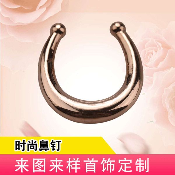 

human body puncture jewelry nose ring inlaid with zircon nail nose jewelry straight accessories