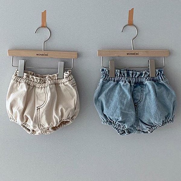 

shorts summer infant kids harem pants cotton linen born baby boys girls short trousers pp bloomers 0-3y, Black