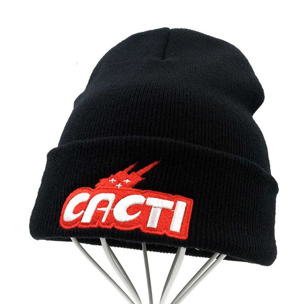 

hat wool cacti embroidered knitted travis scott autumn and warm, Blue;gray