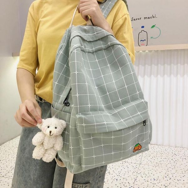 

backpack fashion women simple school bag for girl college casual striped bookbag mochila teenager cute travel shoulder rucksack