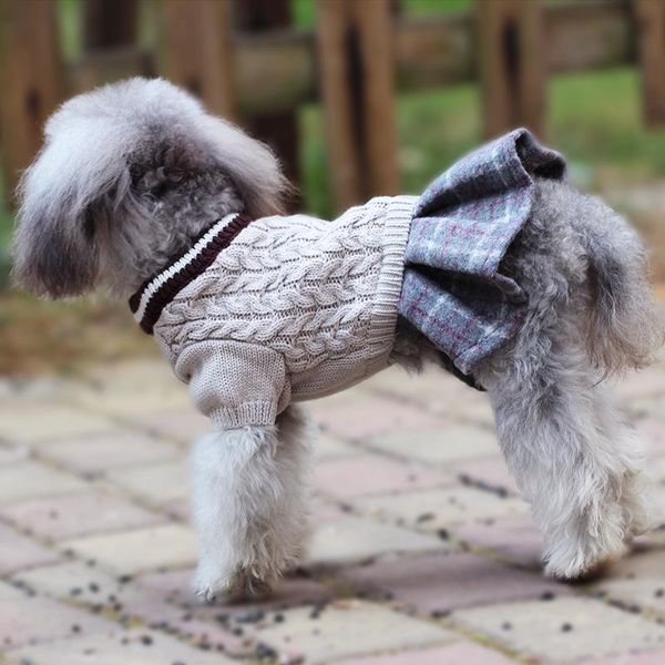 

dog dress puppy poodle bomei autumn winter clothes lovely cat sweater dogs chihuahau pet dress costume supplies dog cloth zh768