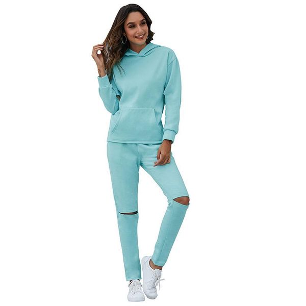 

aturmn spring plus velvet hoodies casual sets women pant sets sweatshirt casual hoodie sweatshirt 2 piece set woman clothes, White