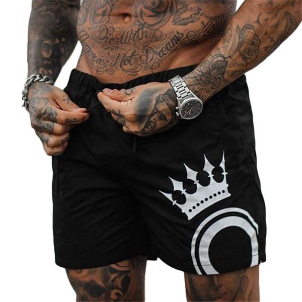 

running shorts 2021 men gyms fitness bodybuilding mens summer cool short pants male jogger workout beach brand, Black;blue