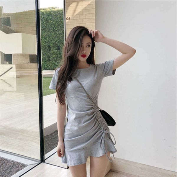 

dresses hepburn skirt casual with high waist and gentle temperament, Black;gray